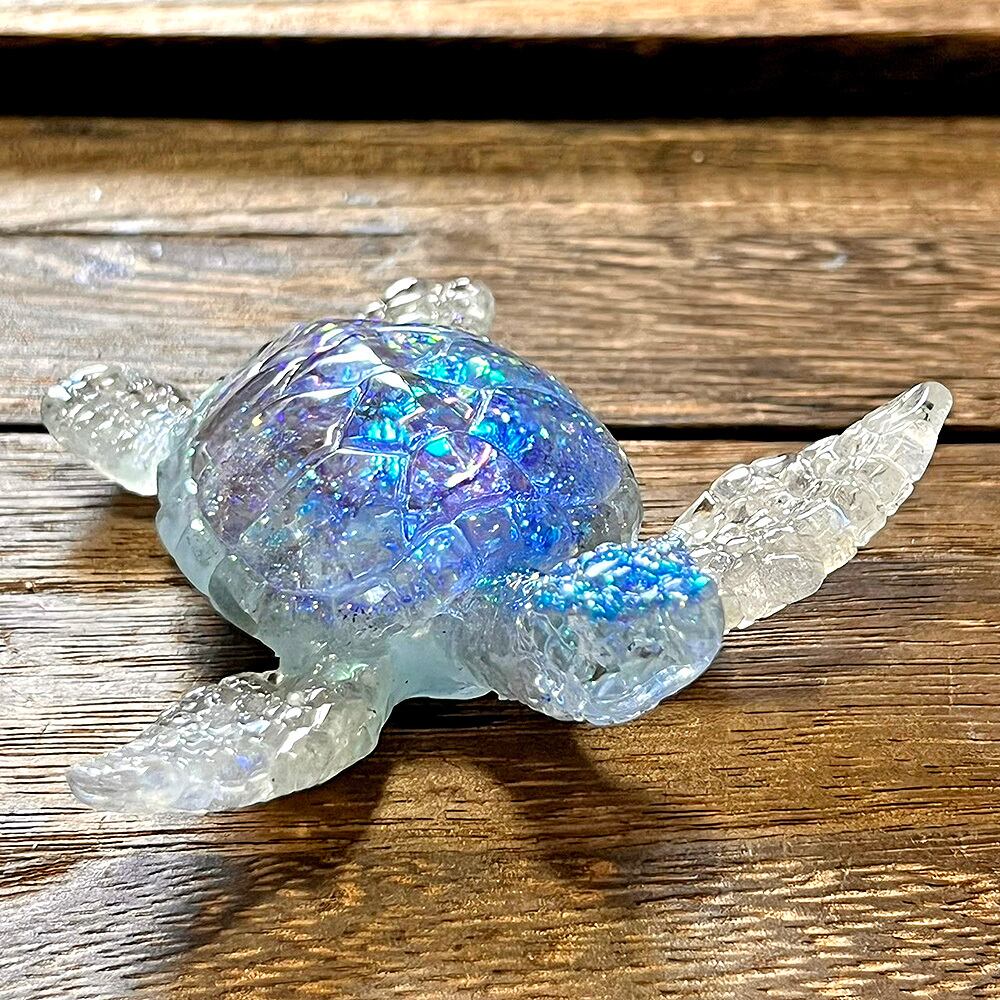 ウミガメ オルゴナイト ラブラドライト 海亀 ホヌ