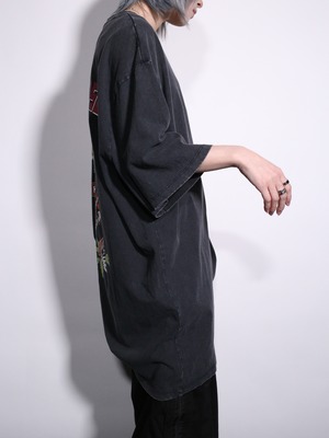 "HARLEY-DAVIDSON 虎 back printed over silhouette tee