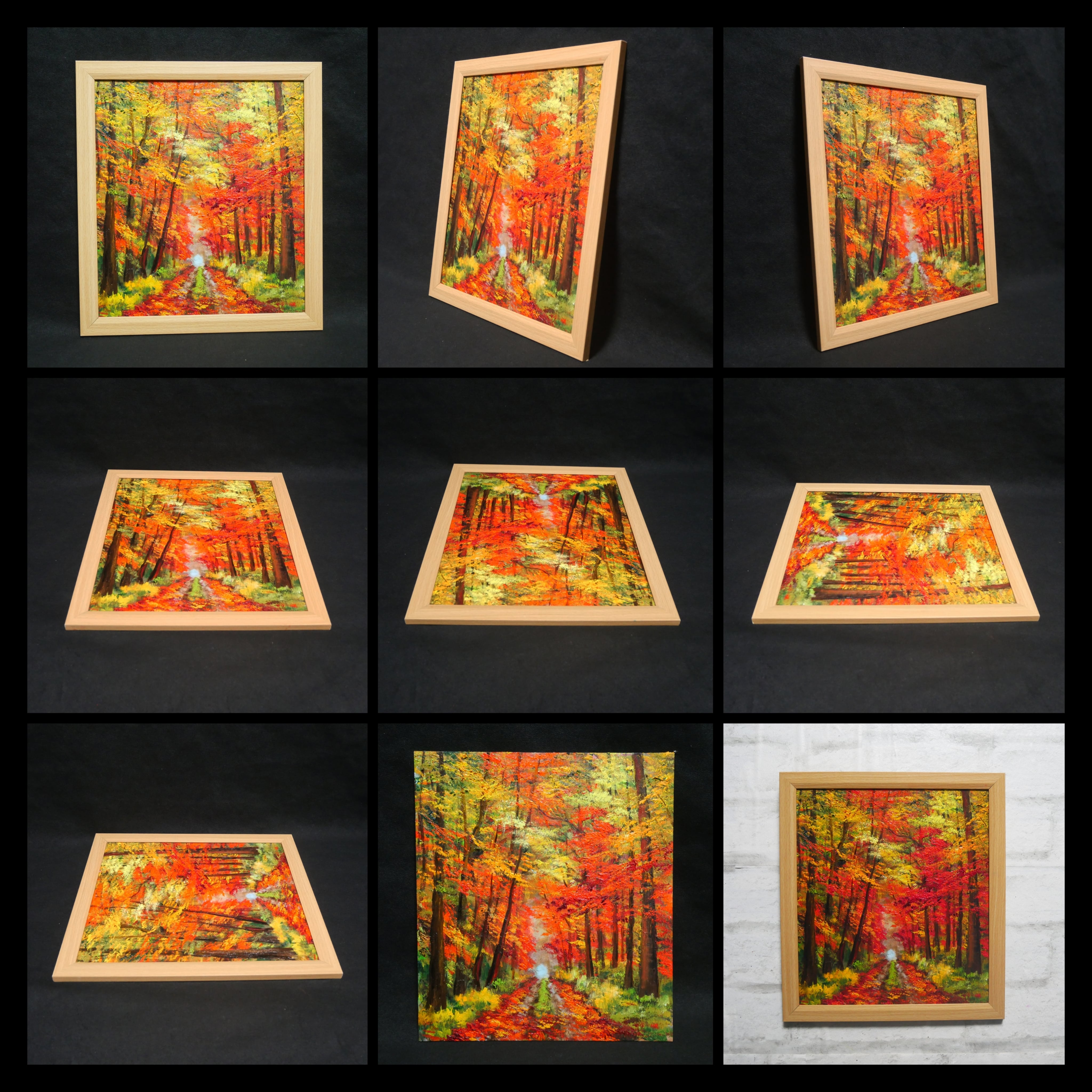 油絵 油彩 油彩画 絵 絵画 【紅葉の回廊】 | HIROSHI1990