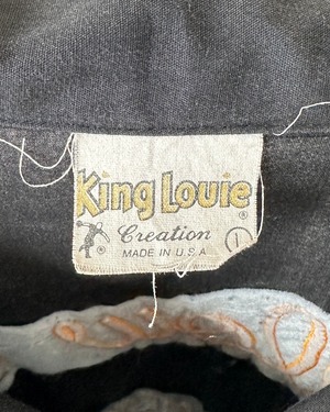-King Louie- Vintage 70s L Bowling Shirt made in USA
