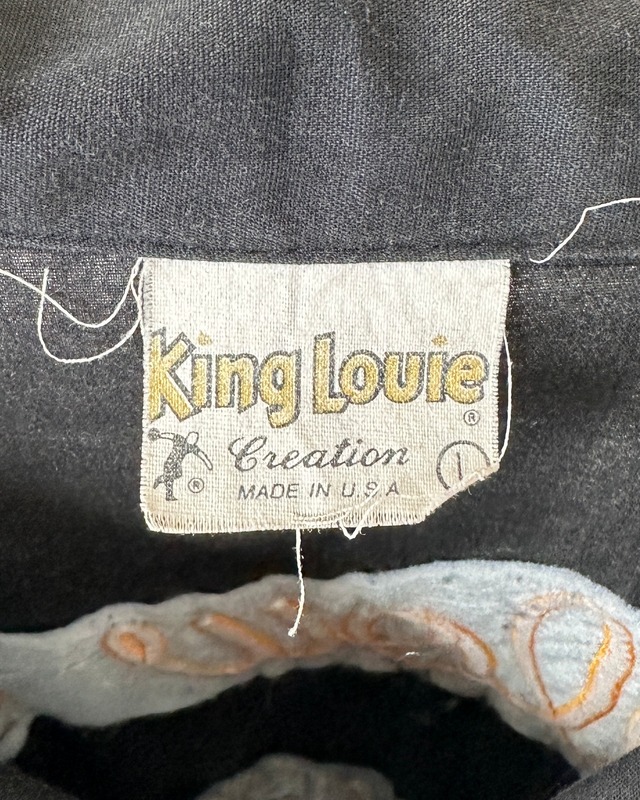 -King Louie- Vintage 70s L Bowling Shirt made in USA