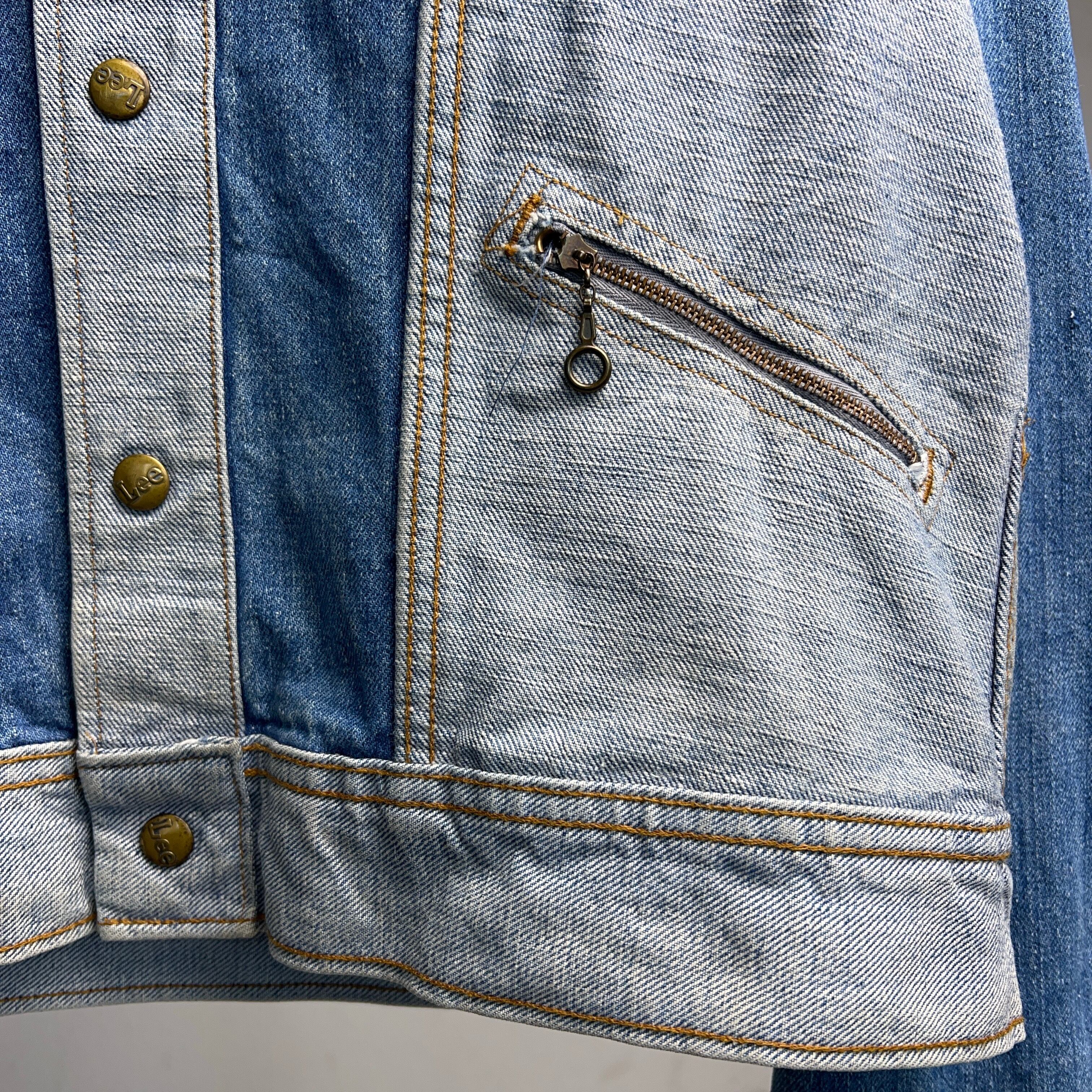 美品　デッド　70s Lee リバーシブルデニムジャケット　ベルボトム 古着 1970's Lee Reversible Denim Jacket 70年代 リー リバーシブル デニム