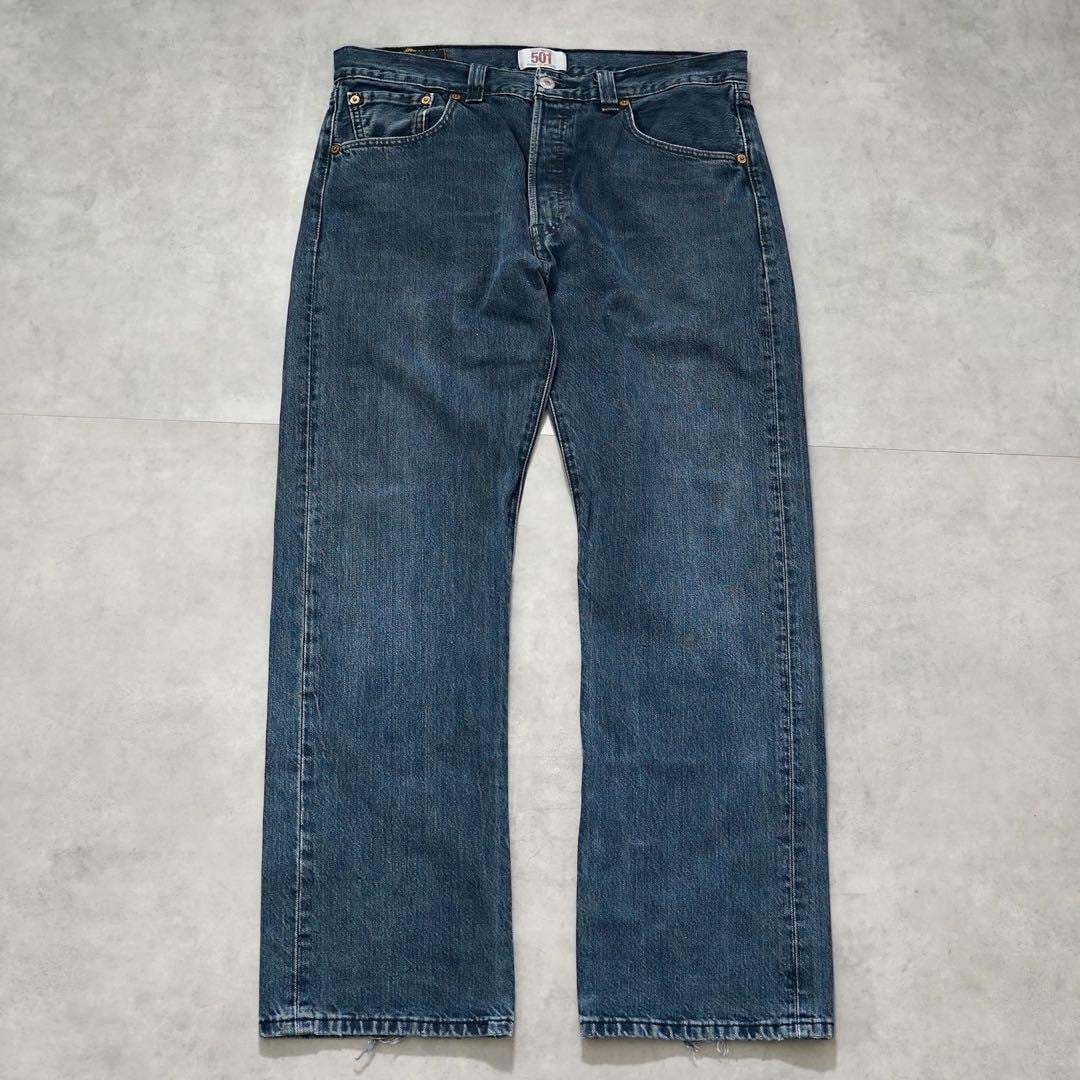 リーバイス501 Levis W34 ブルーデニム 青 古着 ボトム 15910