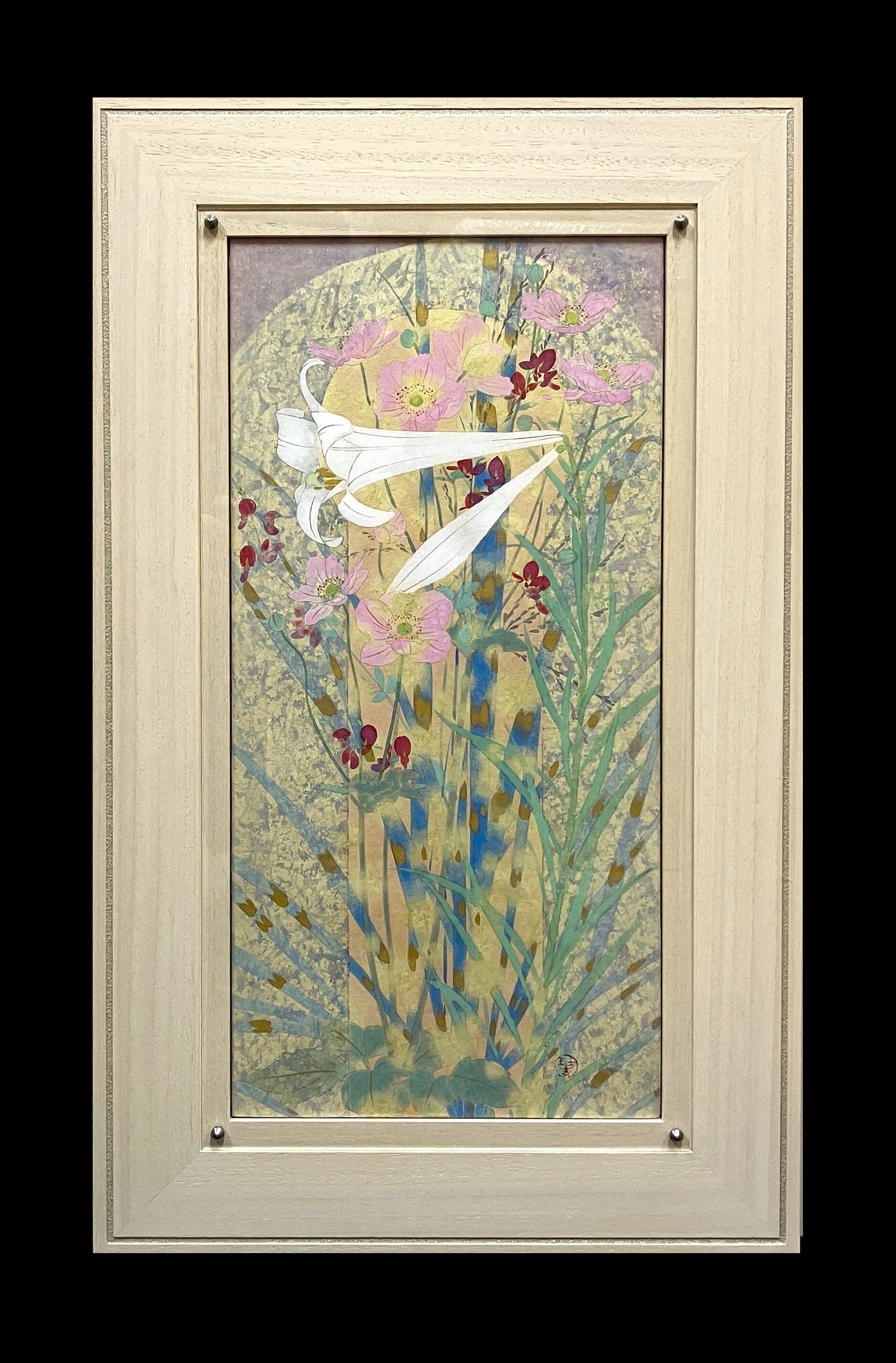 花三尊ー百合・秋明菊・萩ー