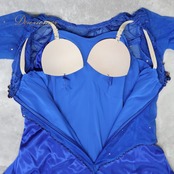 社交ダンス 衣装 ワンピース ドレス ブルー系 青 Grace レース ダンス パーティ 発表会 軽い フリル きれいめ 上品 大人 キラキラ 発表会ドレス ダンス衣装 女性用 エレガント ダンスパーティー 衣装用ドレス