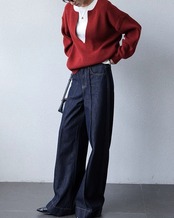 Deep v neck loose knit Sweater T20163