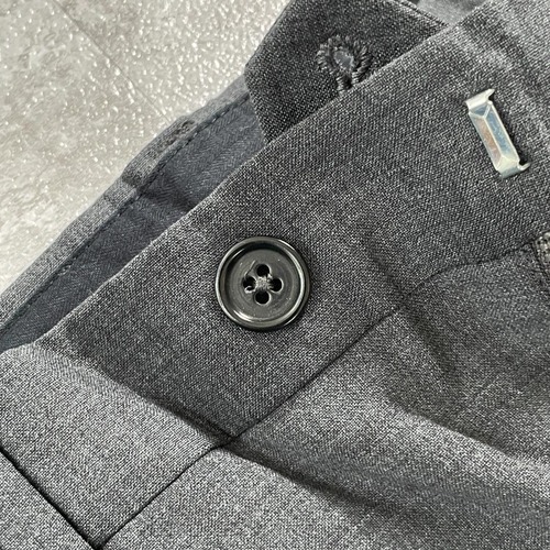 90s ARMANI COLLEZIONI wool black slacks 詳細写真5