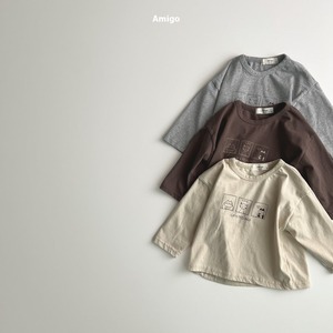 【Amigo】キャットプリントT ブラウン 80~100cm