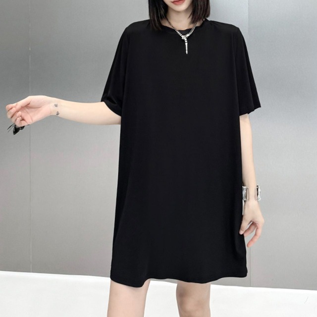 Silver mesh dress and T-shirt C0322