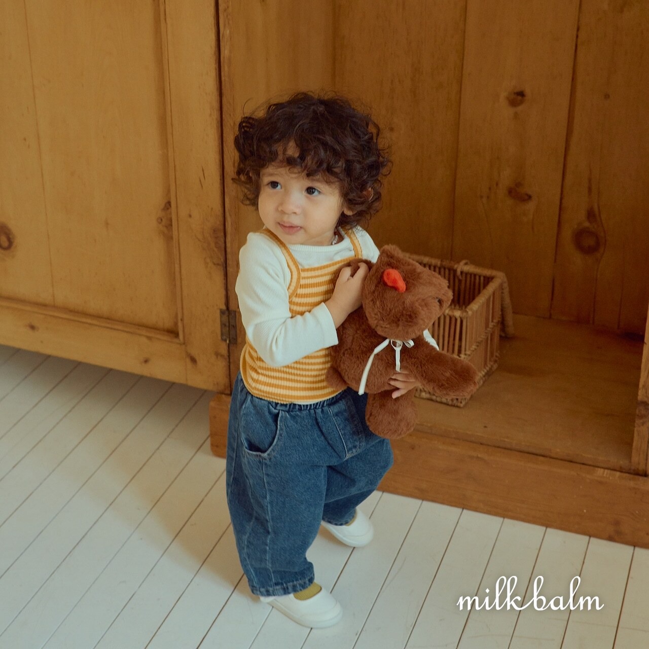 韓国子供服 / 26Autumn / Milkbalm / まるっこデニムパンツ / 女子服 / キッズ服 / 秋服 *XS~XL*