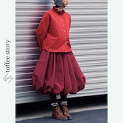 【3color】風景をまとうバルーンの詩色ボリュームスカート《W0208》