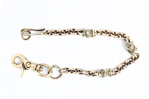 BULL WALLET CHAIN  BRASS