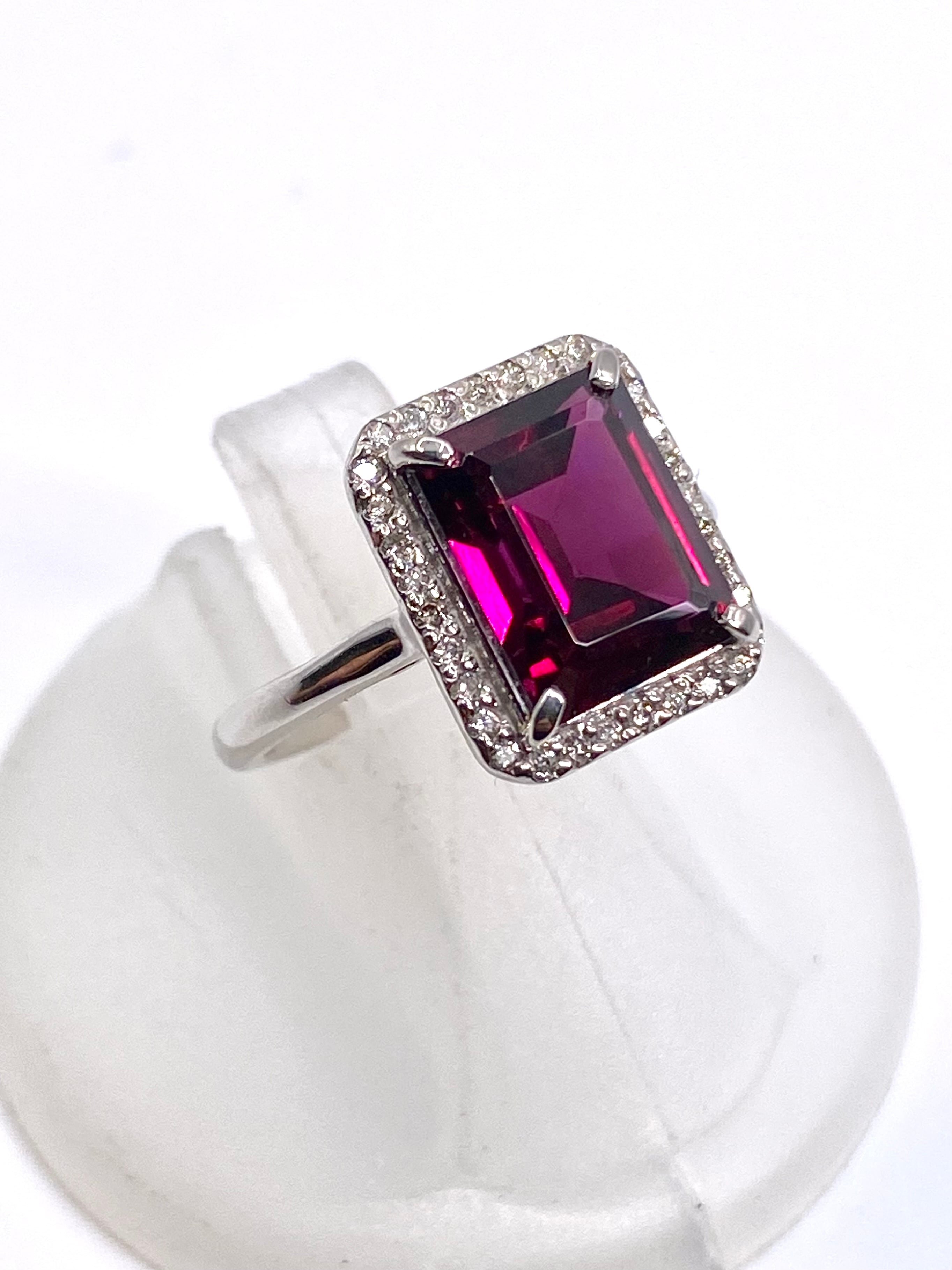 新品】ロードライトガーネット 4.713ct / ダイヤモンド 計0.16ct Pt900