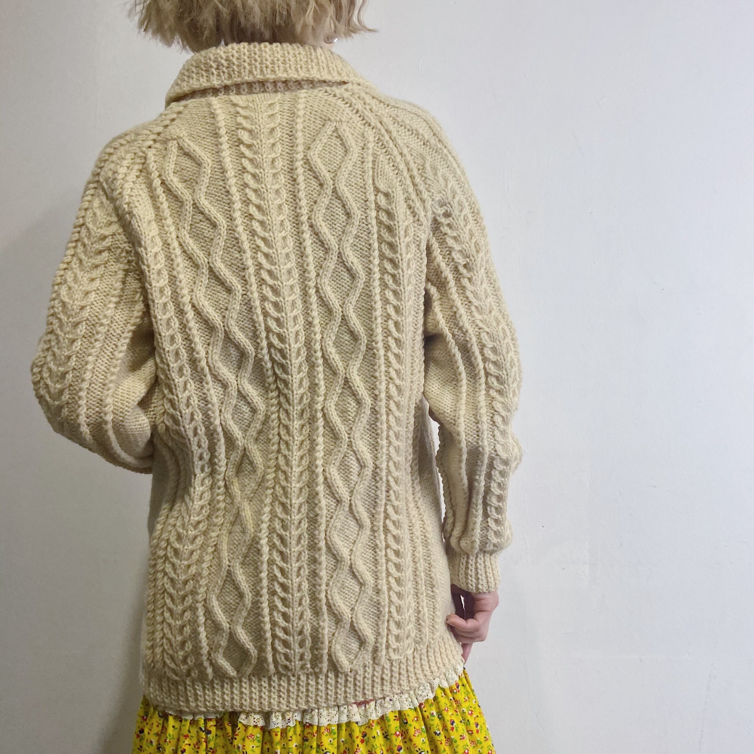 fisherman knit cardigan | LEMON