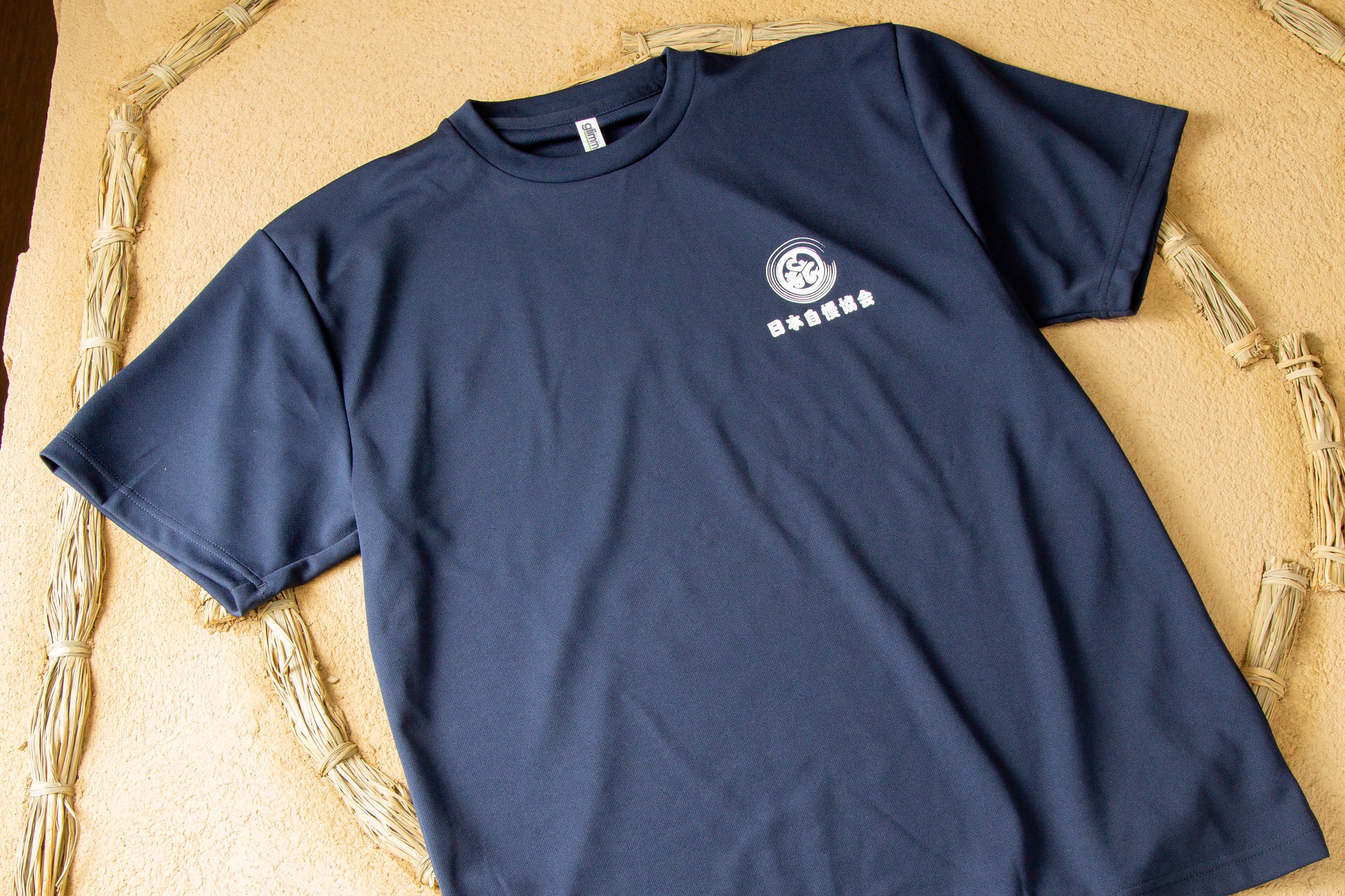 日本自慢協会 メッシュTシャツ - 紺
