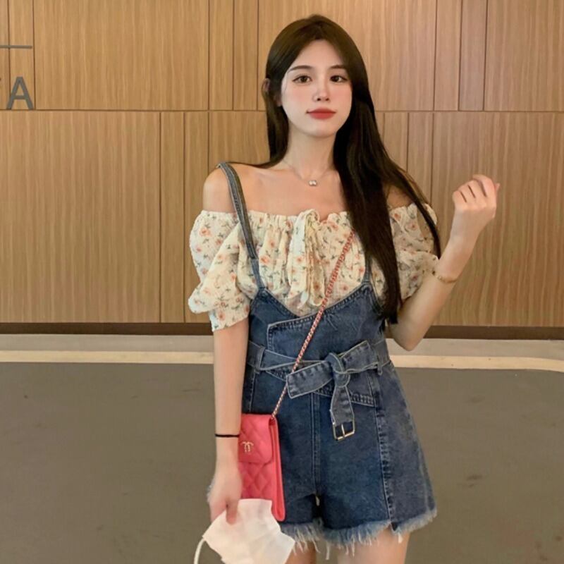 ジーンズ 薄手ハイウェストウェストルーズショーツ サマーパンツ 夏物 ブルマー YY-ファッション2500431368