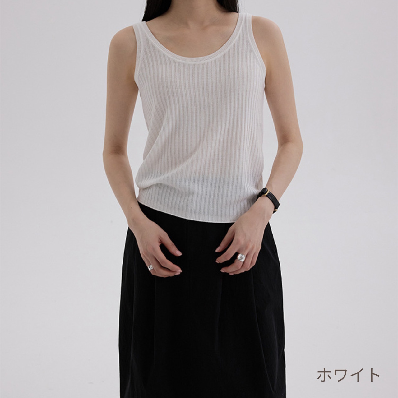 rib tank top【8color】 T4342