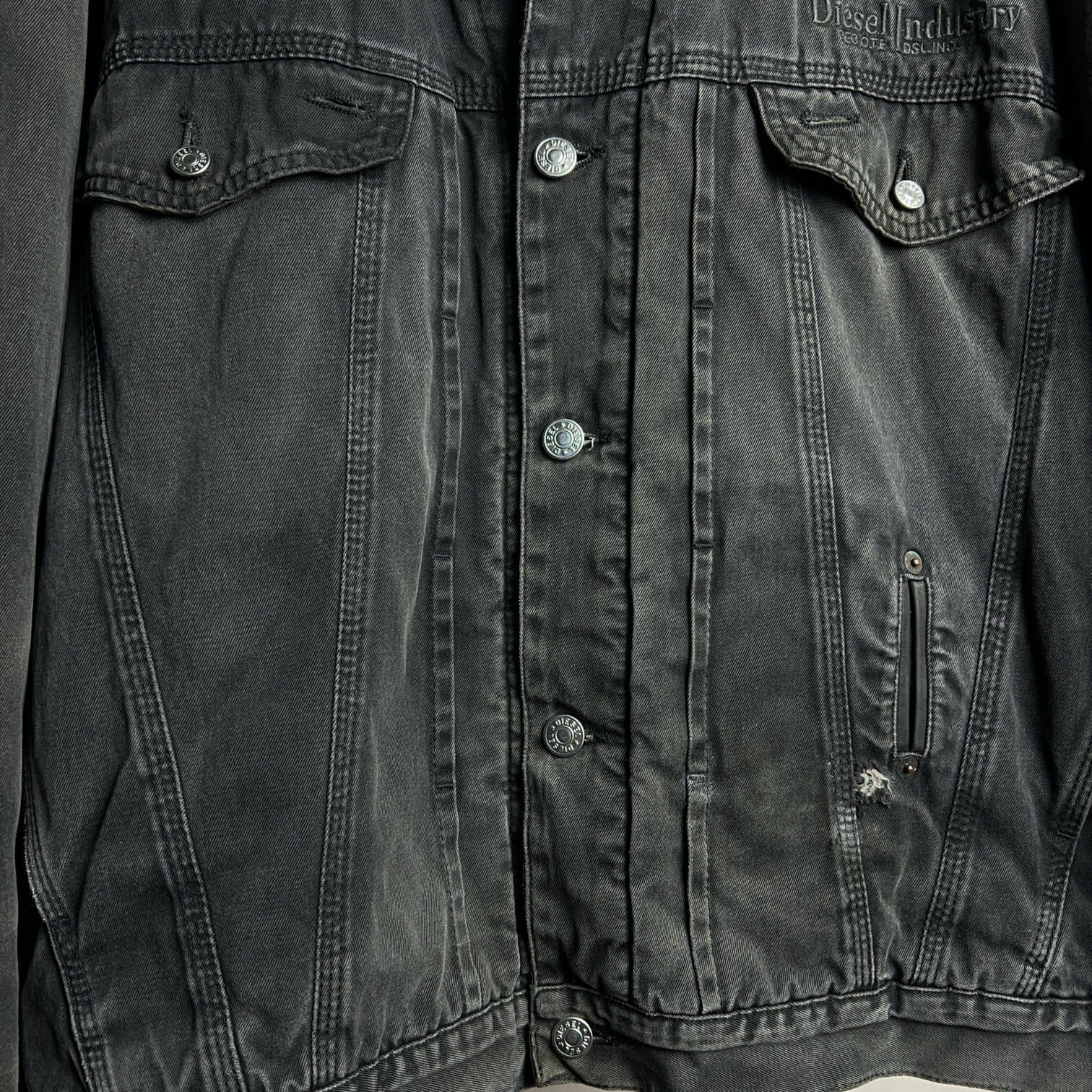 90's~ Diesel Industry Lined Black Denim Jacket 90年代 00年代