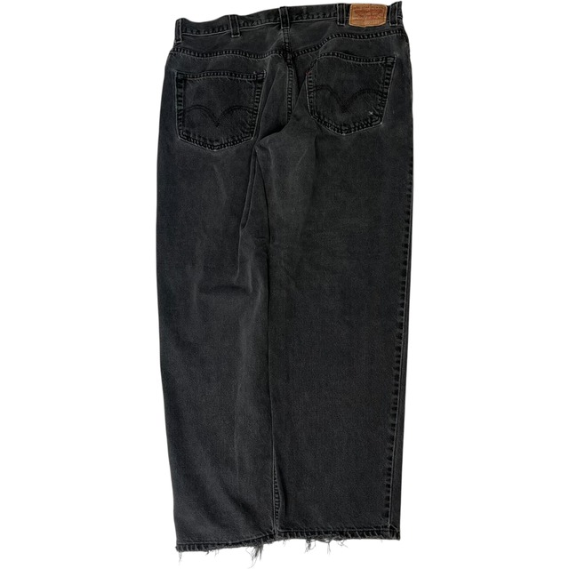 【W40×L30#裾上げ済み】Levi's550   ブラックデニムパンツ　