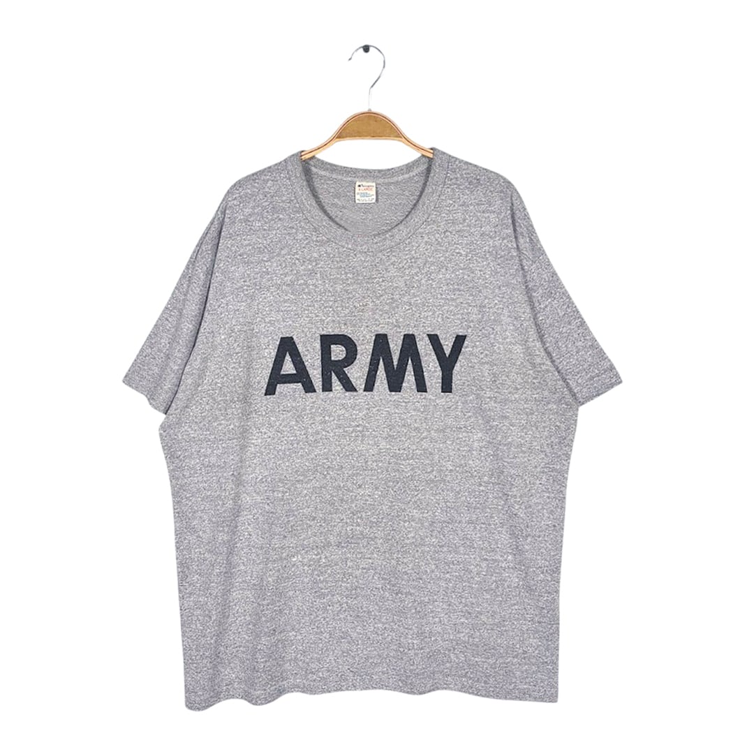 80s チャンピオン ARMY トリコタグ USA製 ヴィンテージ Tシャツ シングルステッチ ミリタリー CHAMPION サイズXL 古着 BD0061