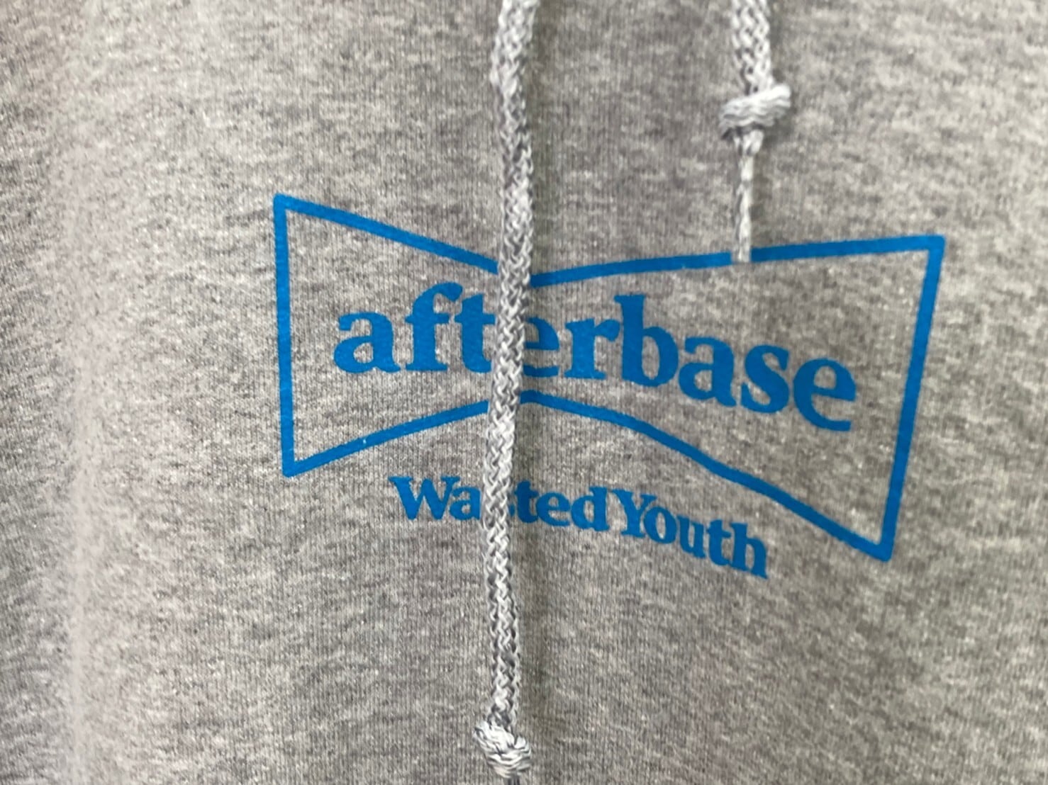 AFTERBASE X WASTED まん丸 YOUTH HOODIE BLUE