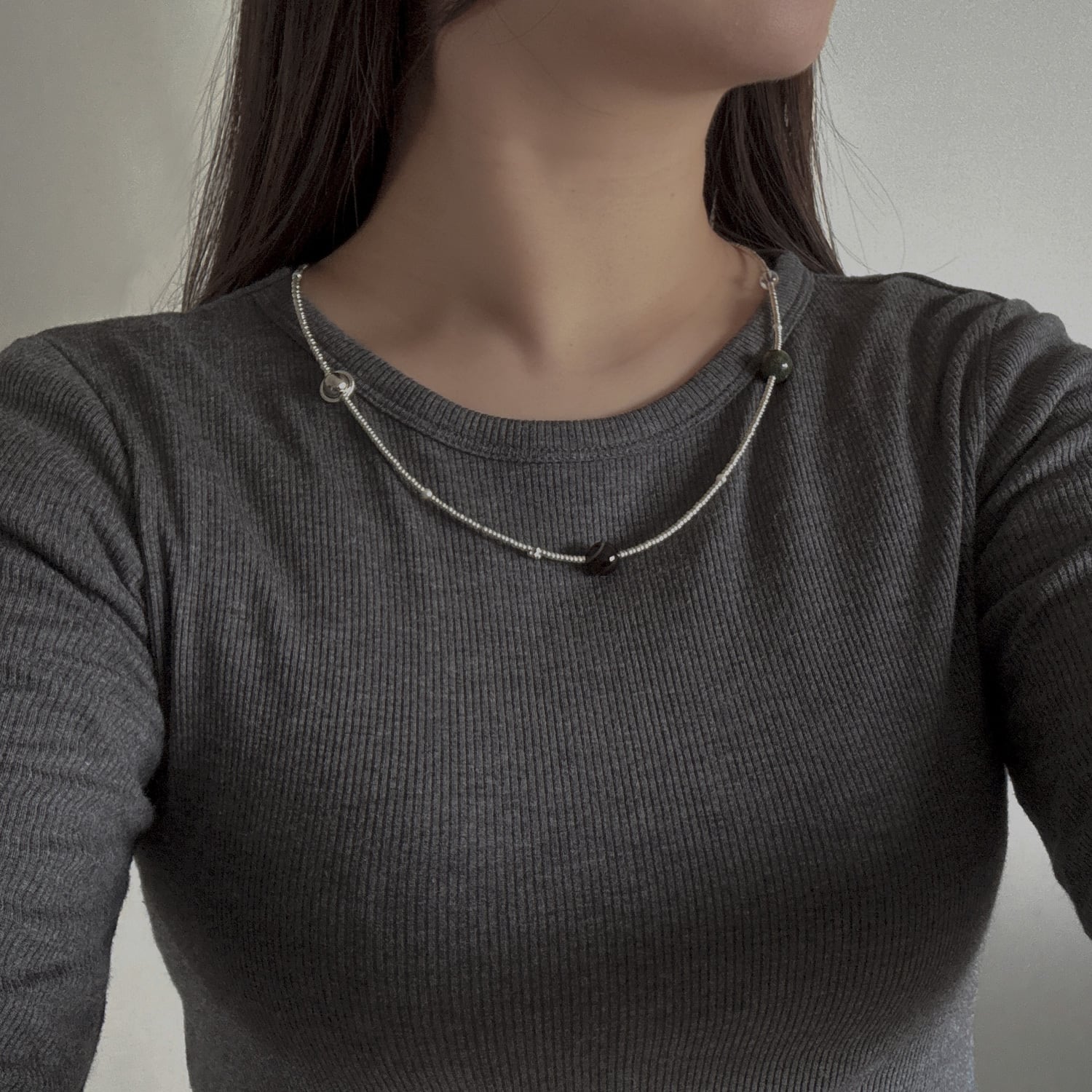 planet necklace (silver)