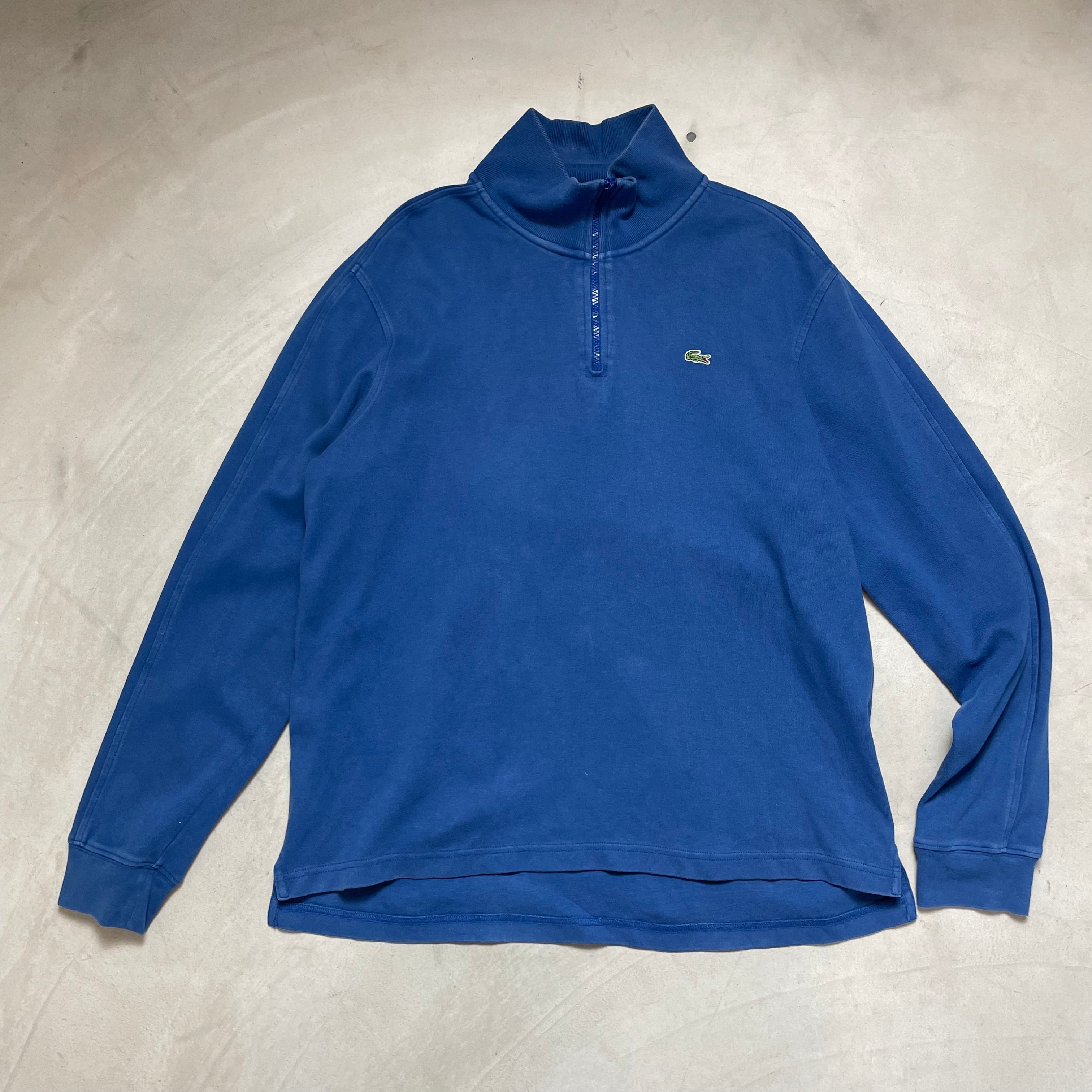 90s ビッグサイズ LACOSTE ラコステ ハーフジップ スウェットシャツ スウェット メンズ XL 古着 90年代 ブルー ヴィンテージ  ビンテージ【スウェット】 | pine0kid powered by BASE