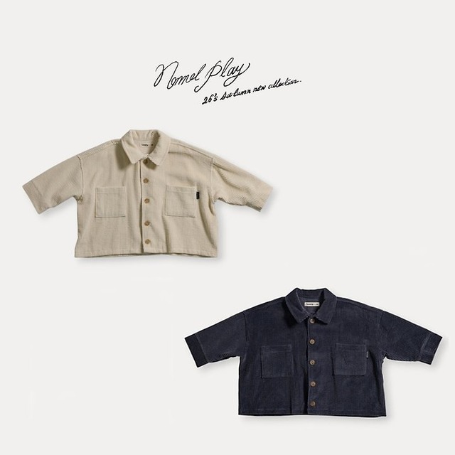 【取寄】normal play｜bubble wide corduroy jacket｜バブルワイドコーデュロイジャケット｜12m-L｜kids｜26 autumn