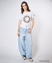 COOLAサークルベアープリントコンパクトTシャツ (WHITE)　CQ-48100