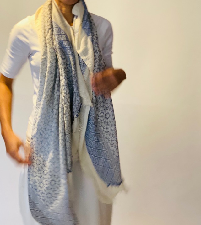 Pema＋Love Shirred Cotton Stole コットンギャザーストール