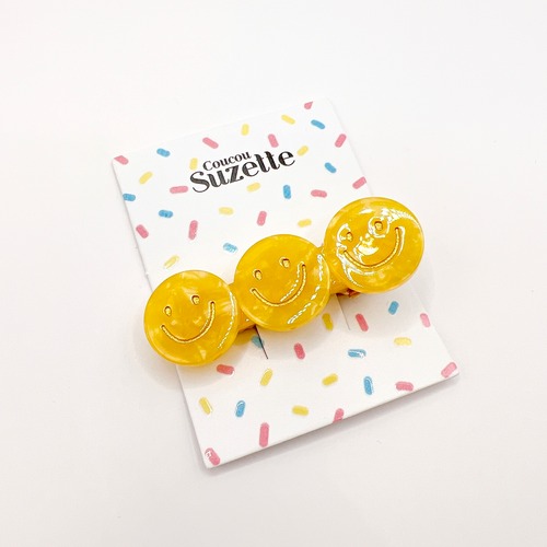 Coucou Suzette Mini Hair Clip【スマイリー】