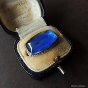 英国アンティークジュエリー スターリングシルバー モルフォ蝶ブローチ