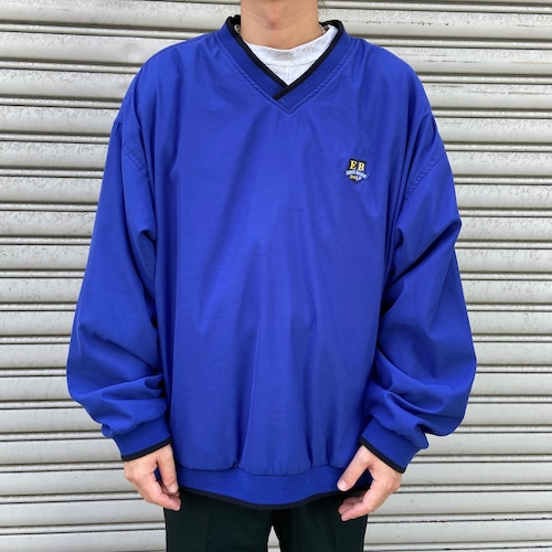 90s Eddie Bauer EBTEK ナイロンプルオーバー ブルー XL