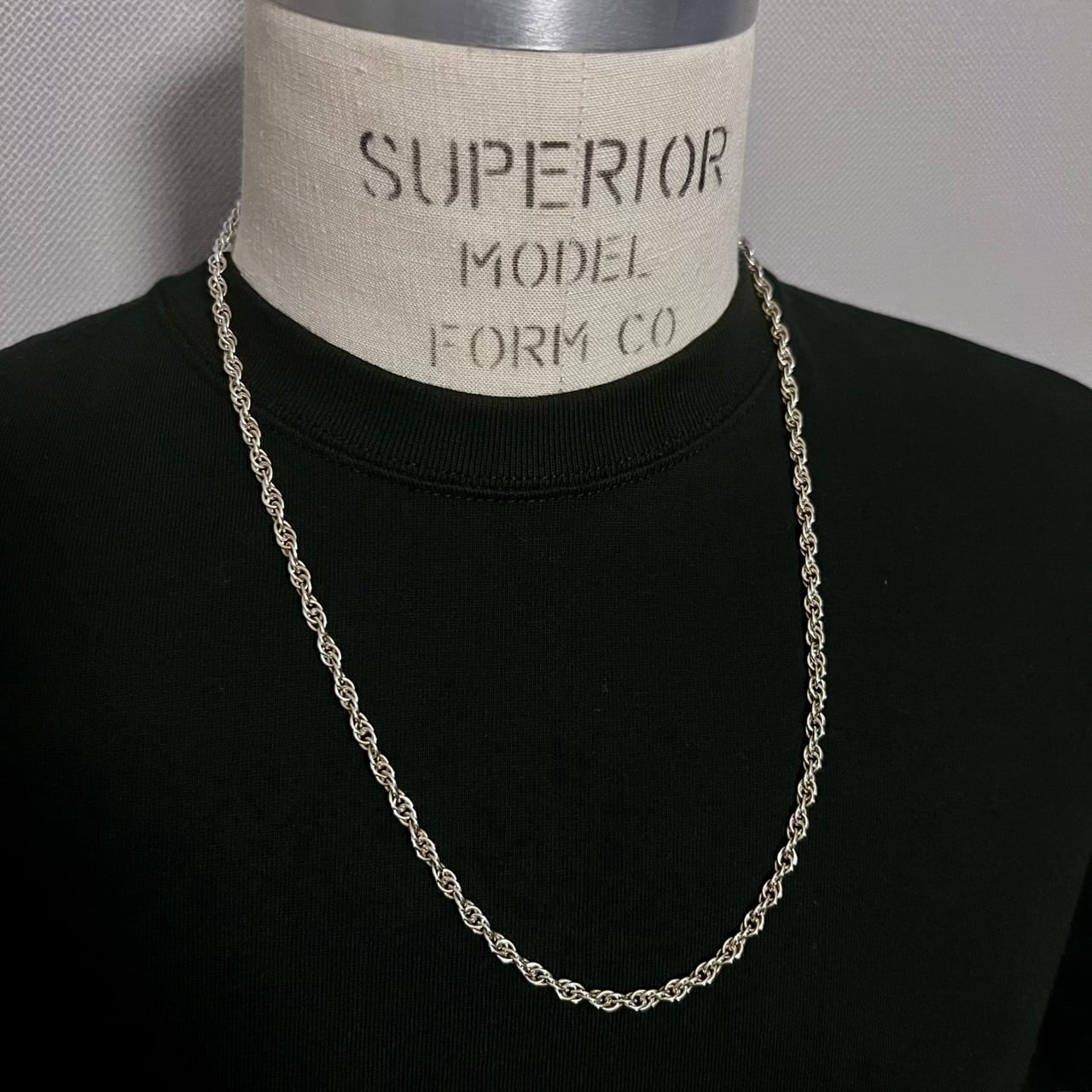 VINTAGE TIFFANY & CO. Twist Rope Chain Necklace Sterling Silver