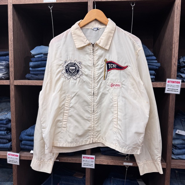 ・①1960s US COAST GUARD NYLON JACKET WHITE