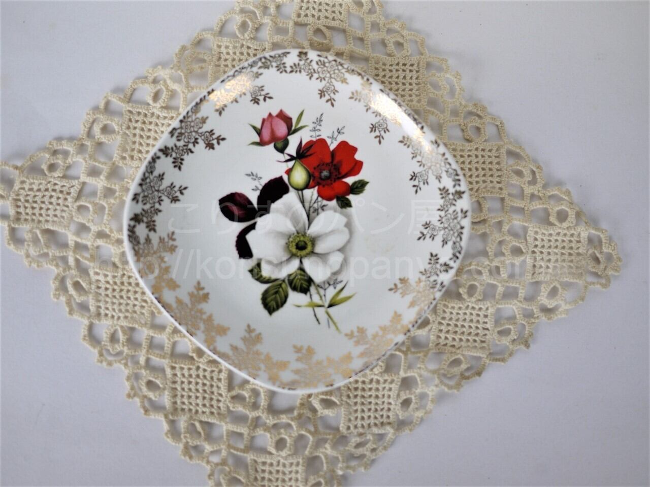 ヴィンテージ英国 薔薇の小皿 ネルソン NELSONWARE