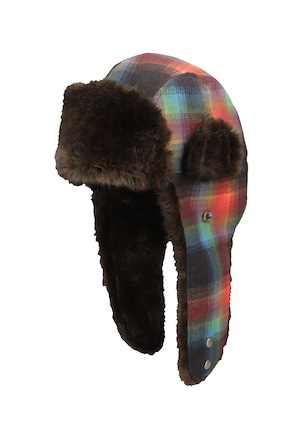 RAINBOW CHECK FLIGHT CAP
