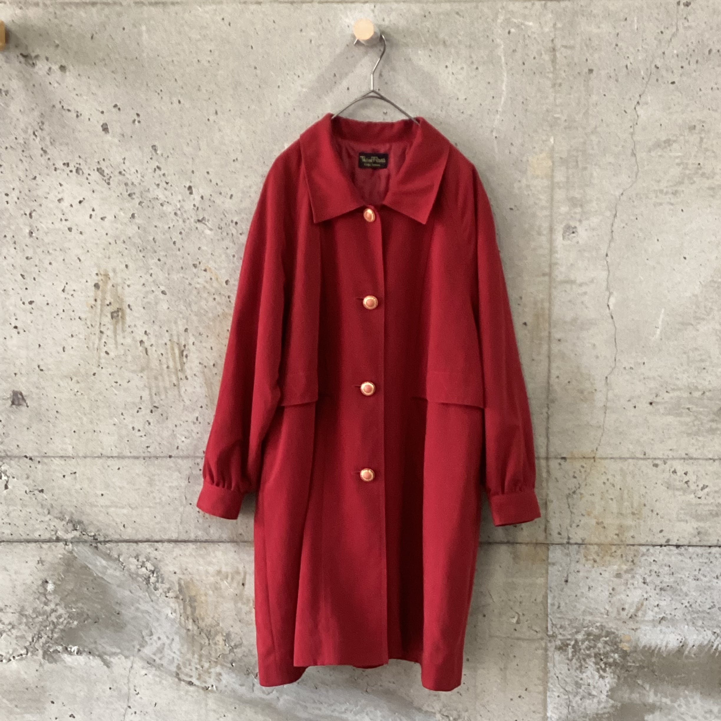 Red padded coat