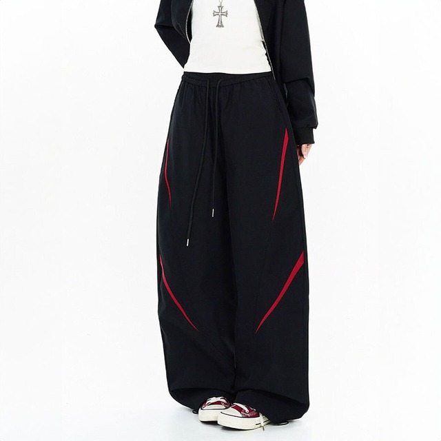 シャープカーブラインボリュームワイドパンツ 2col   R02872