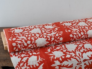 block print fabric d32 red