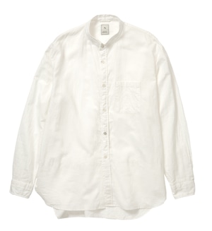 C/LI WING COLLAR SHIRT / 綿麻ウィングカラーシャツ (WHITE)