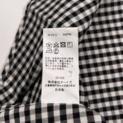 DANTON ダントン ギンガムチェック 長袖 プルオーバーシャツ サイズ 42 /ホワイト×ブラック/日本製