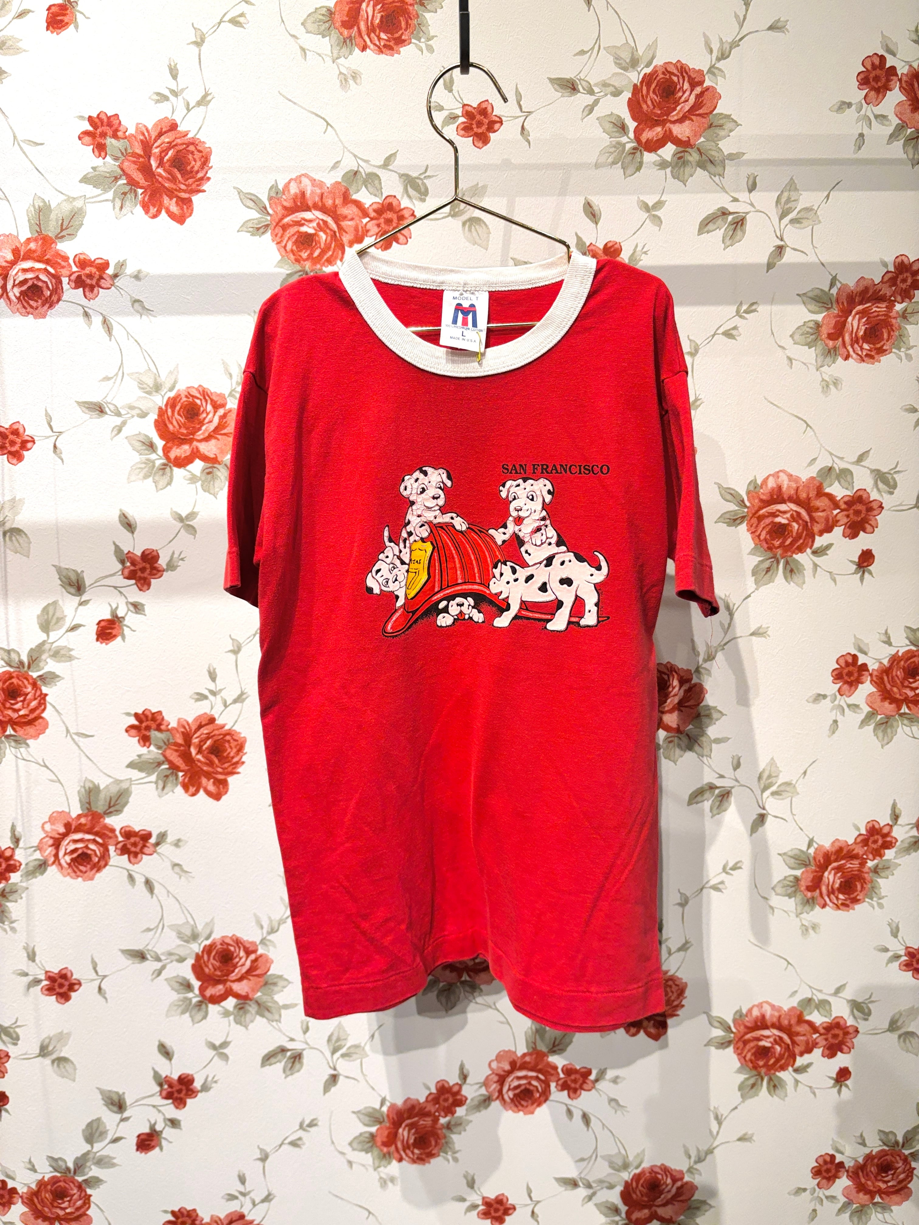 【KIDS vintage】 Dog T-sh . about 10-14y