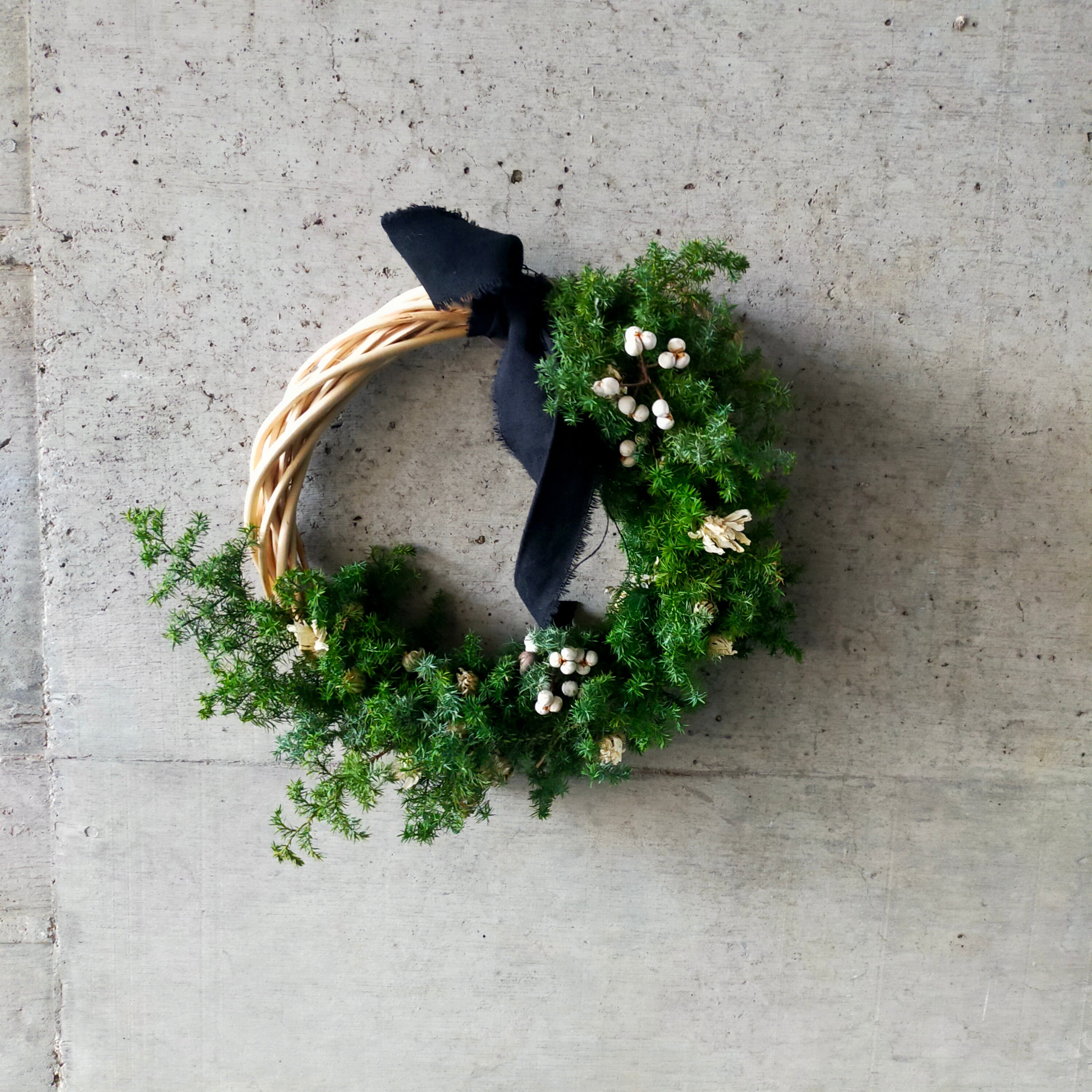 ドライフラワーハーフリース【Dried Flowers Half Wreath】