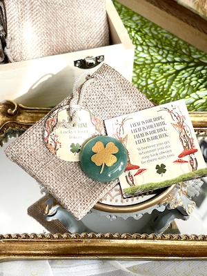 ◆ラッキークローバー◆グリーンアベンチュリン◆LUCKY CLOVER◆お守り石◆◆コーンウォールの魔法◆英国◆