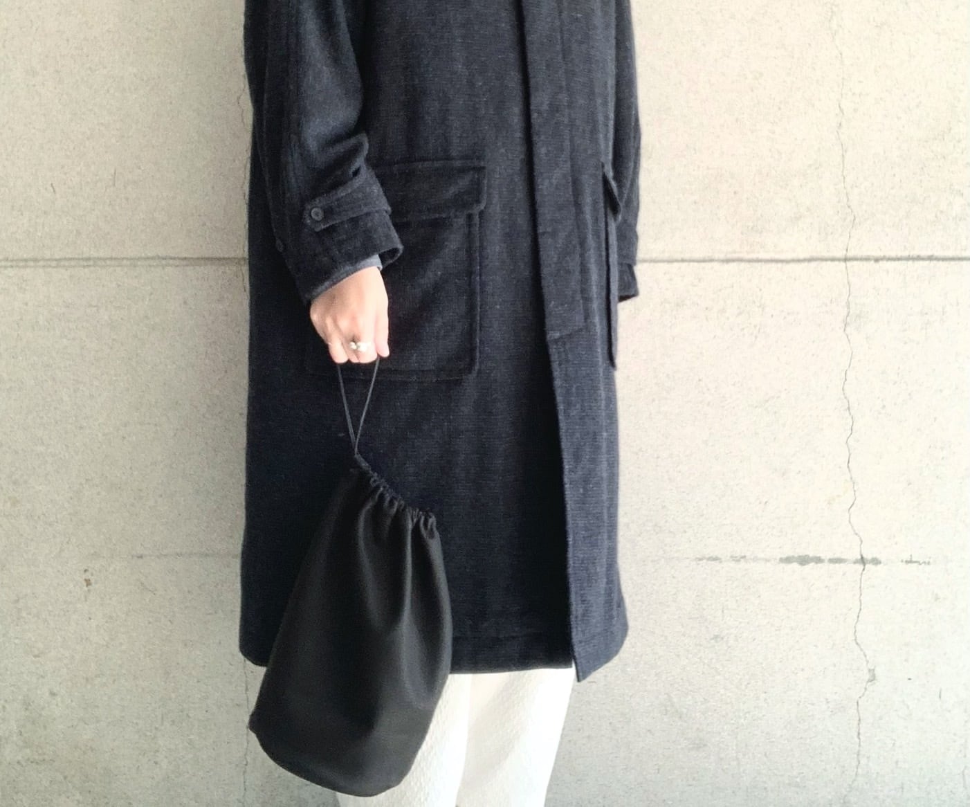 Aeta】DEER LEATHER-DOUBLE FACE/ Double Faced CYLINDER DRAWSTRING