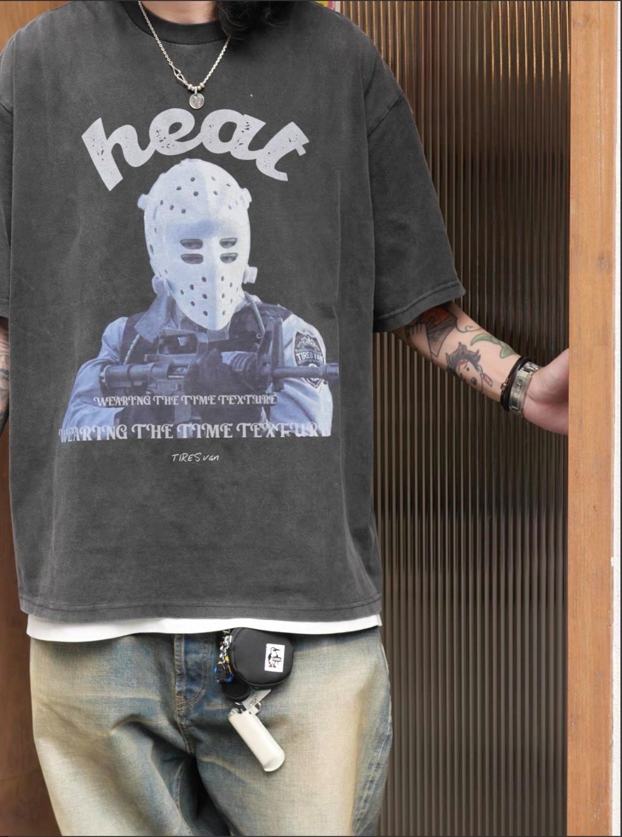 TIRES HEAT MASK VINTAGE GRAPHIC TEE / ヒートマスク ヴィンテージグラフィックTシャツ
