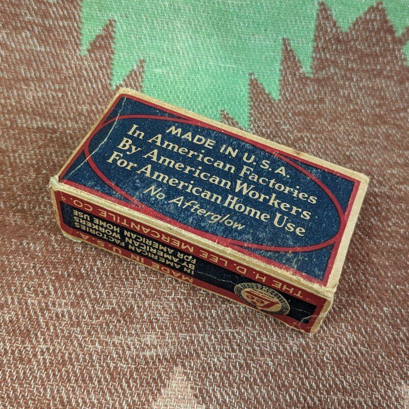 40s THE H.D.LEE MERCANTILE CO. Match Box | Wonder Wear