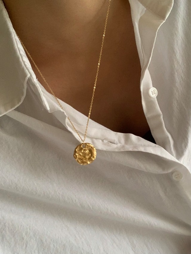 melt coin necklace  gold