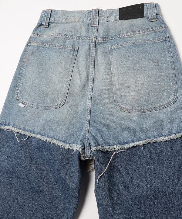 JieDa 2TONE BAGGY DENIM PANTS (IND). Jie-23W-PT02 | IAAAM ONLINE STORE
